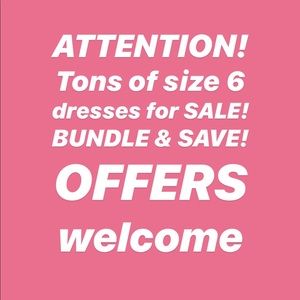 SIZE 6 dress for sale